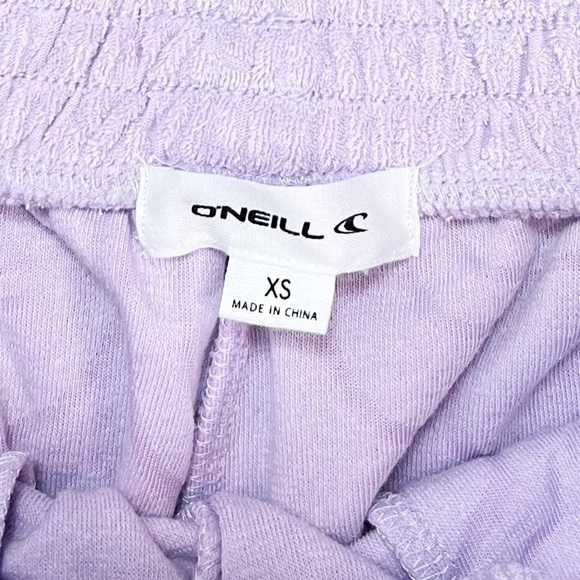 NWT O’Neill Cabana Tile Terrycloth Pull On Shorts in Purple - Picture 6 of 9